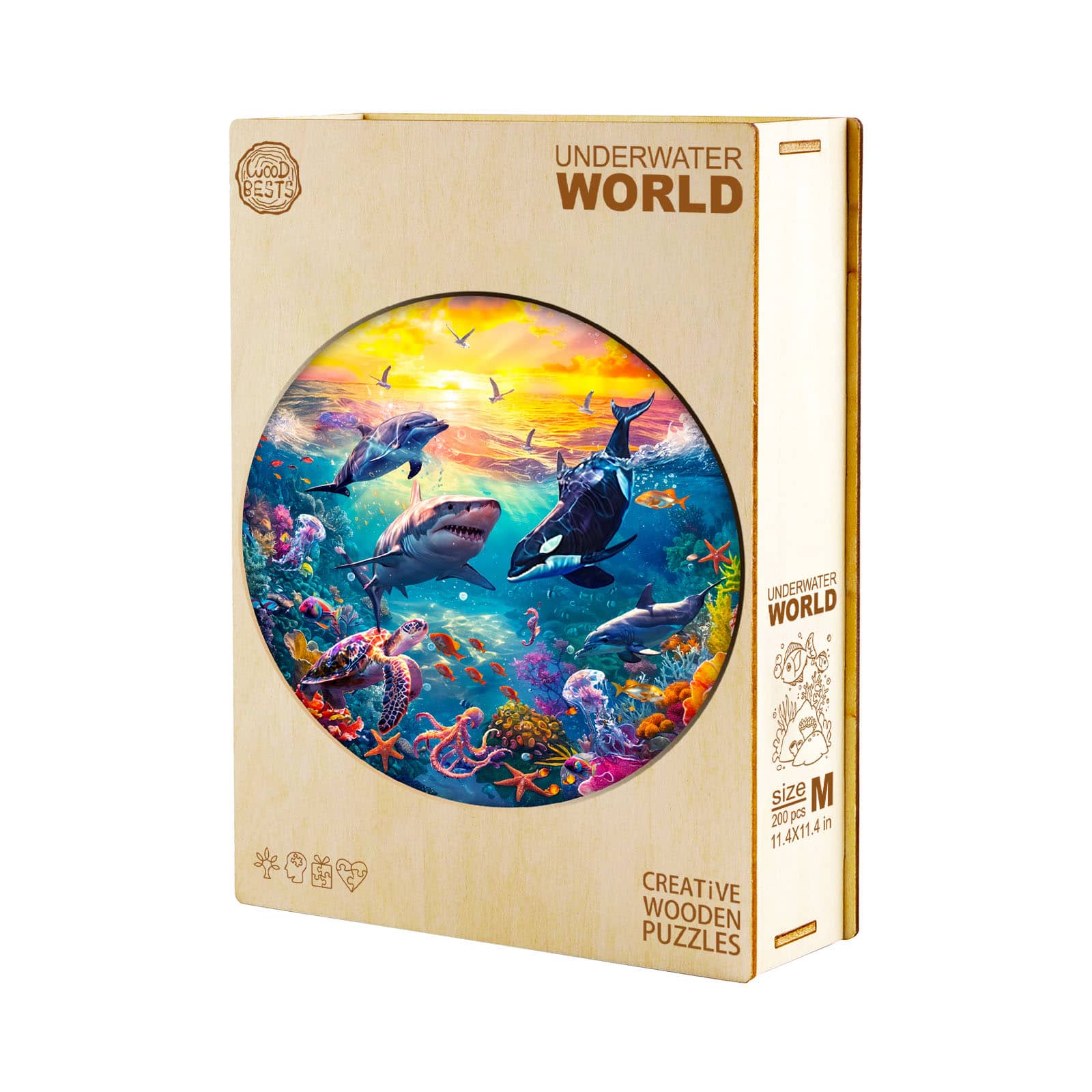 Wooden Jigsaw Puzzle-underwater world 2 - Image 4