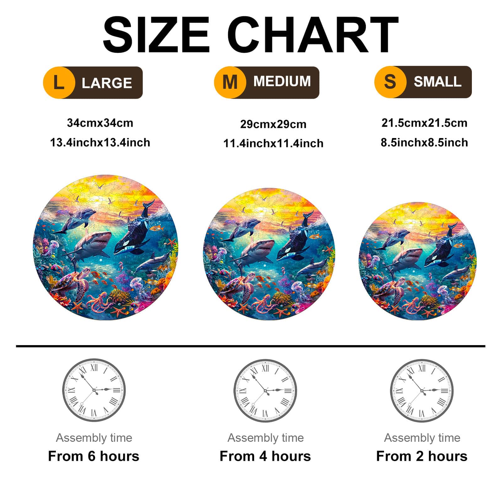 Wooden Jigsaw Puzzle-underwater world 2 - Image 6