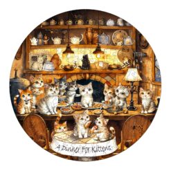 Wooden Jigsaw Puzzle - Cat party