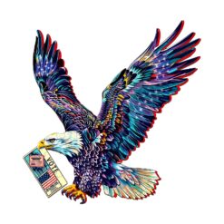 Wooden Jigsaw Puzzle - Bald Eagle's Vote