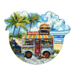 Wooden Jigsaw Puzzle - burger food truck