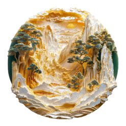 Wooden Jigsaw Puzzle - Golden Mountains