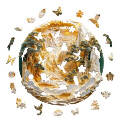 Alternative view of Wooden Jigsaw Puzzle - Golden Mountains