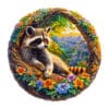 Wooden Jigsaw Puzzle -  Raccoon Bliss