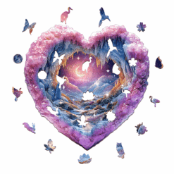 Alternative view of Wooden Jigsaw Puzzle - 3D Romantic star