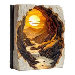 Wooden Jigsaw Puzzle - 3D Sunset in a book