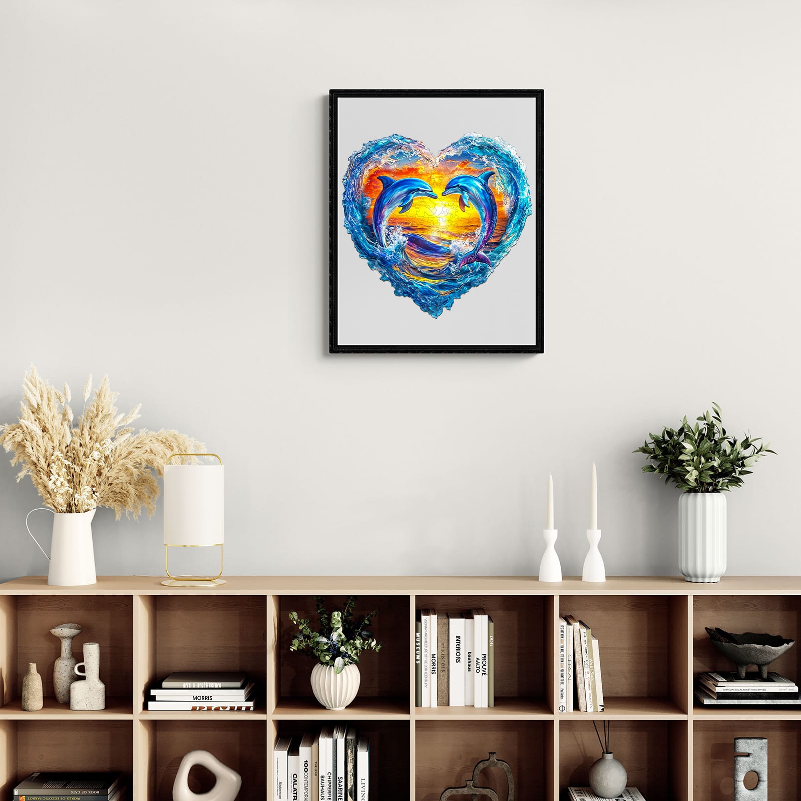 Wooden Jigsaw Puzzle - Heartfelt Dolphins - Image 7