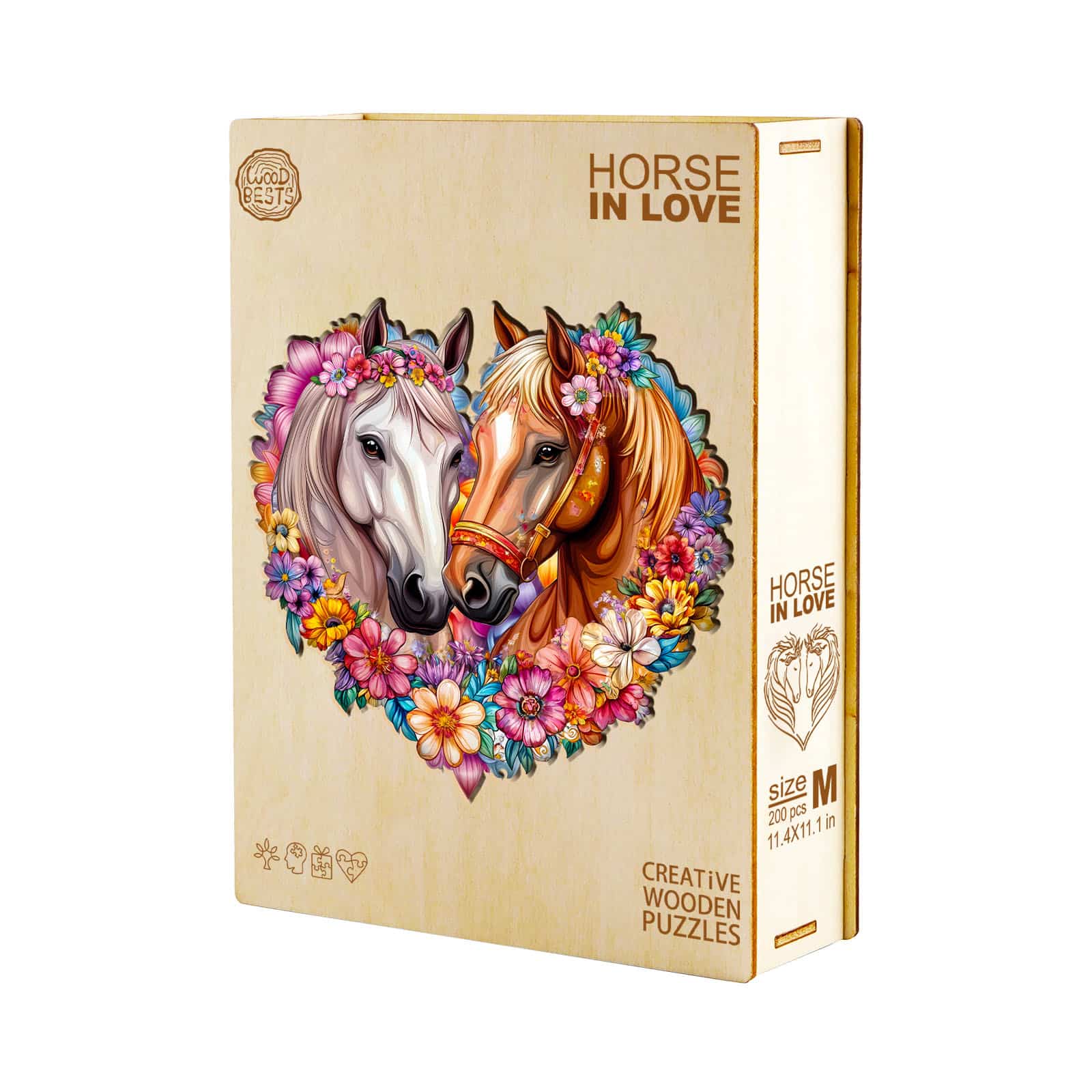 Wooden Jigsaw Puzzle - Horse in love - Image 3