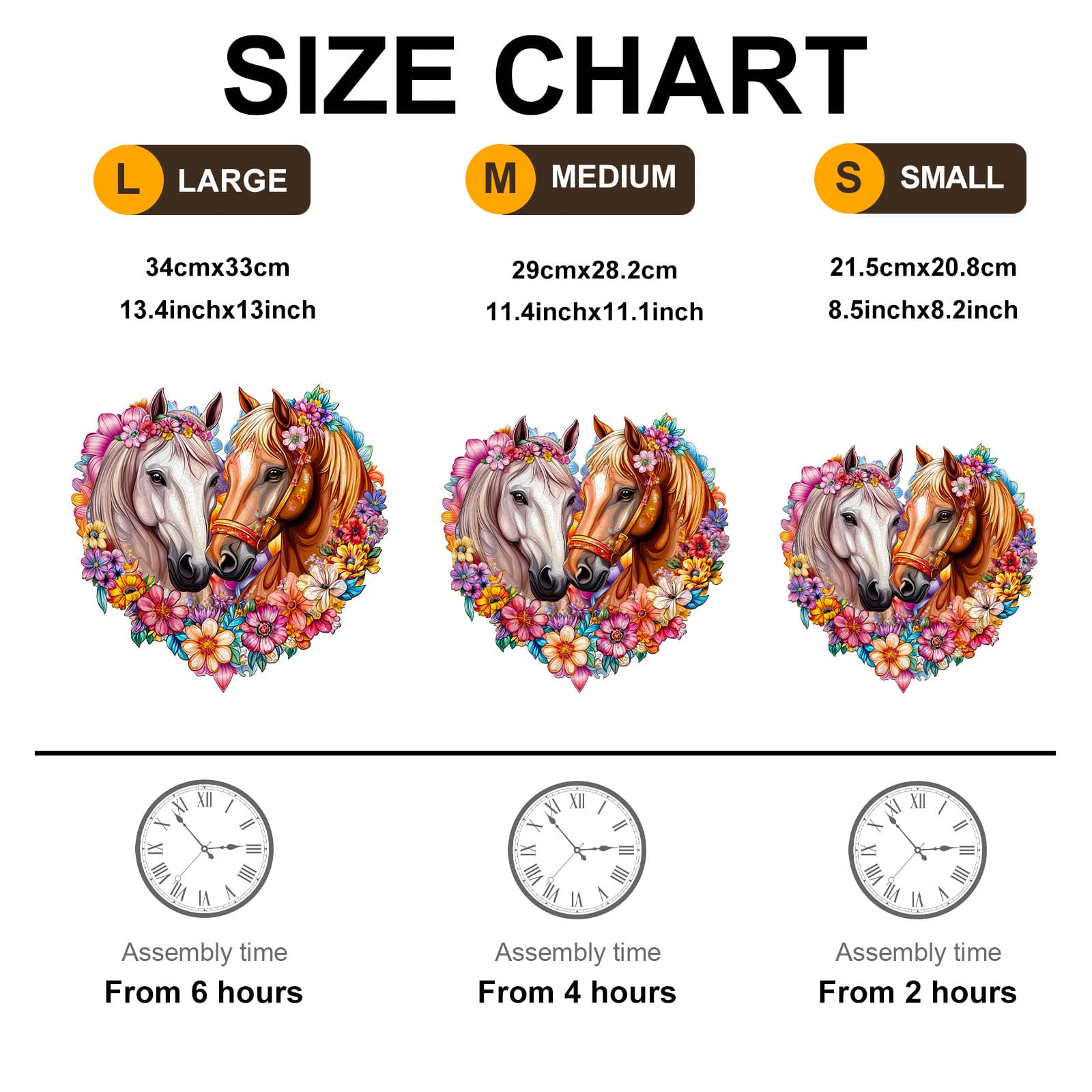 Wooden Jigsaw Puzzle - Horse in love - Image 6