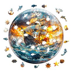 Alternative view of Wooden Jigsaw Puzzle - Stormy Voyage