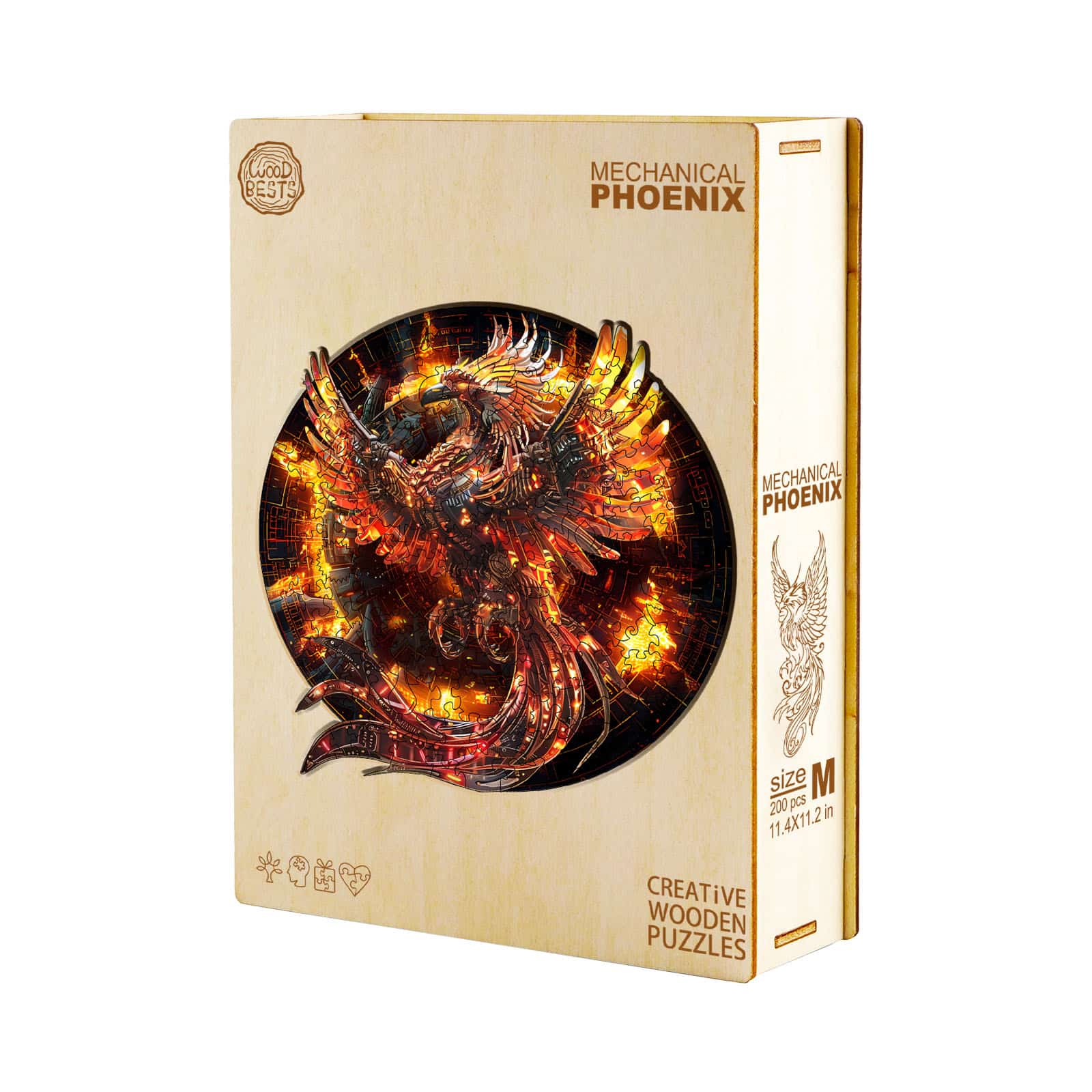 Wooden Jigsaw Puzzle - Mechanical phoenix - Image 3