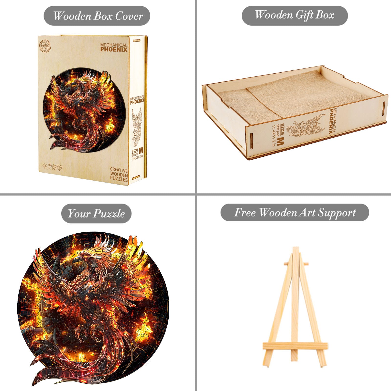 Wooden Jigsaw Puzzle - Mechanical phoenix - Image 6