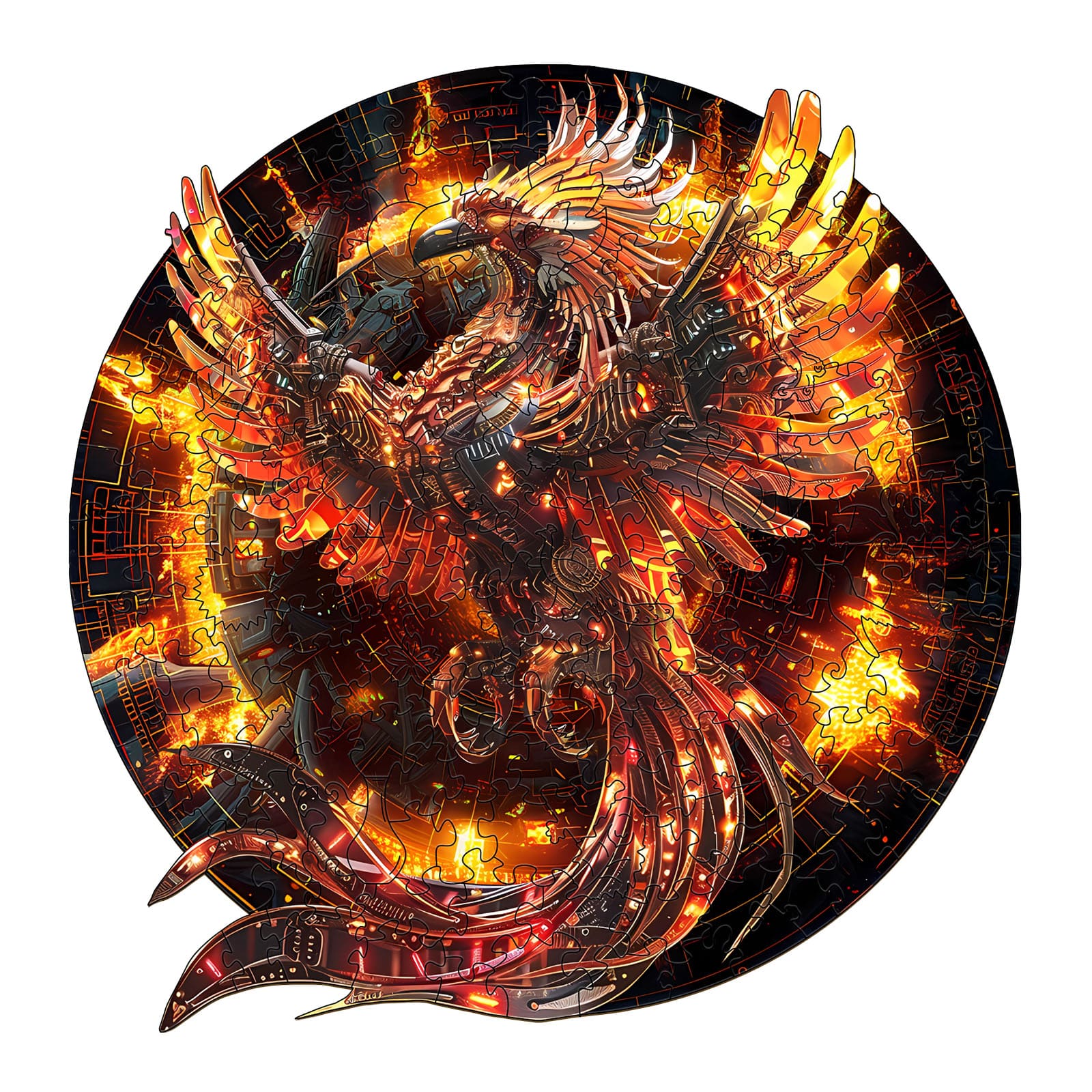 Wooden Jigsaw Puzzle - Mechanical phoenix