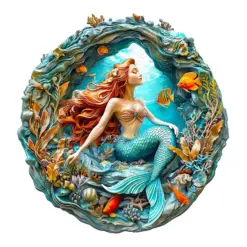 Wooden Jigsaw Puzzle - Mermaid's secret cave