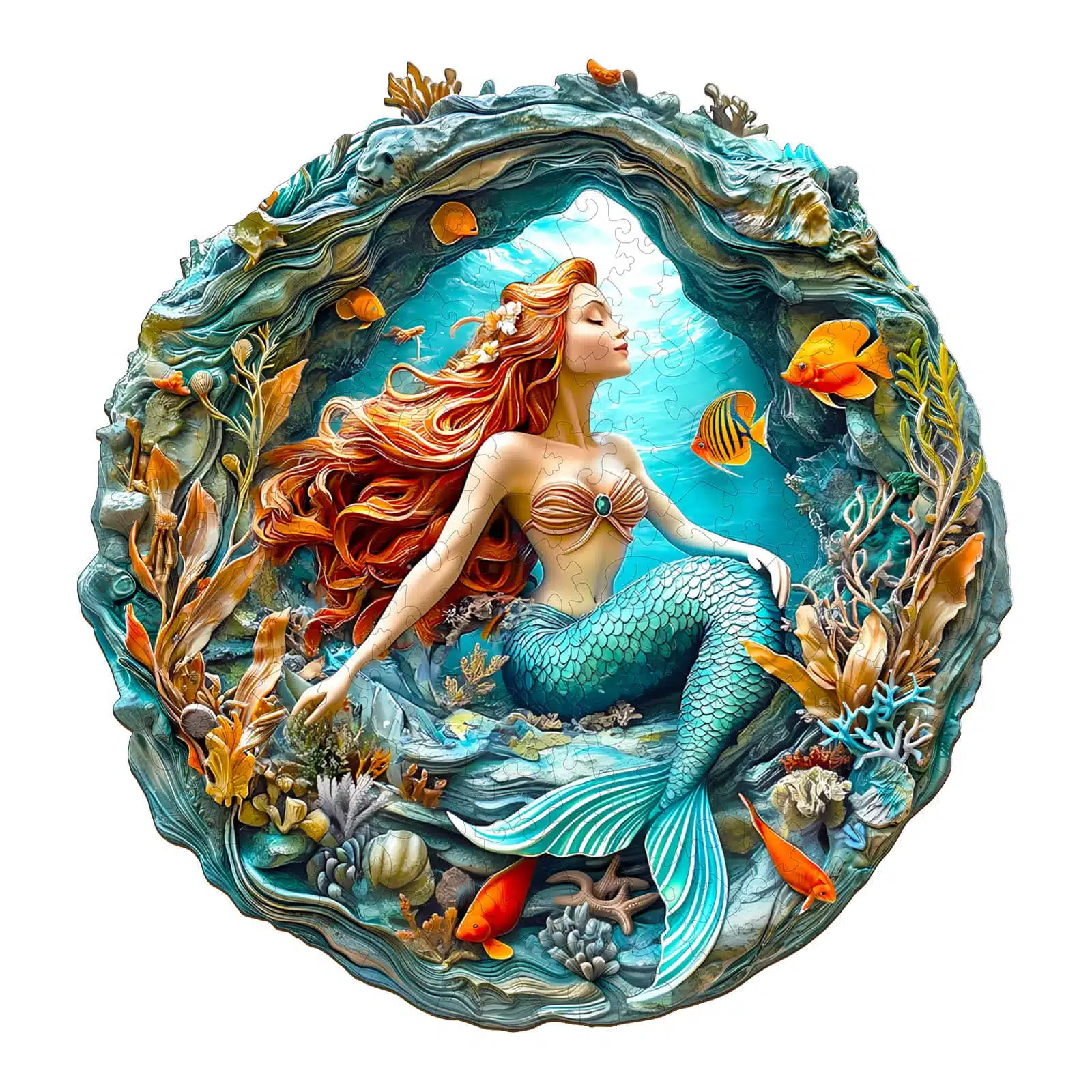 Wooden Jigsaw Puzzle - Mermaid's secret cave