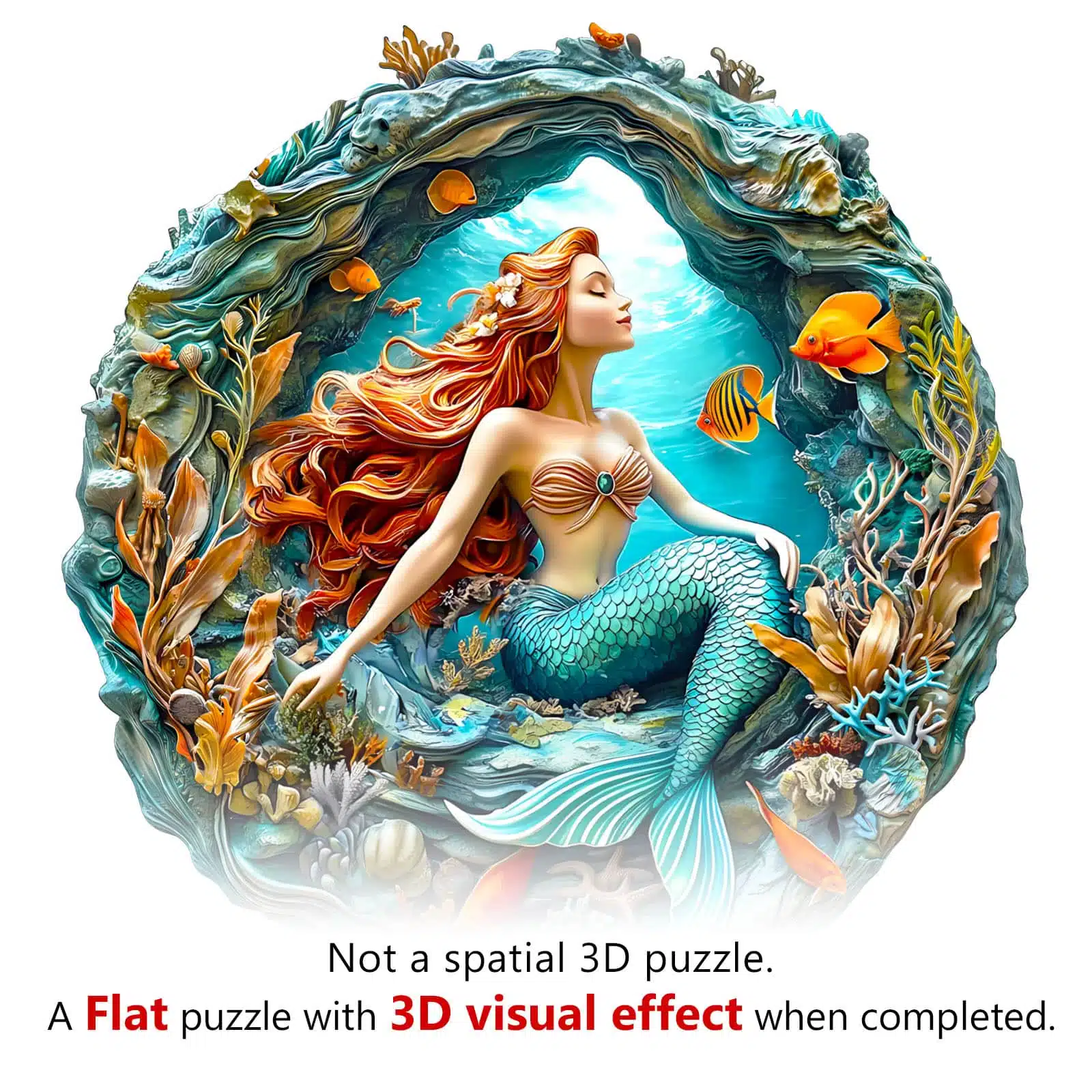 Wooden Jigsaw Puzzle - Mermaid's secret cave - Image 7