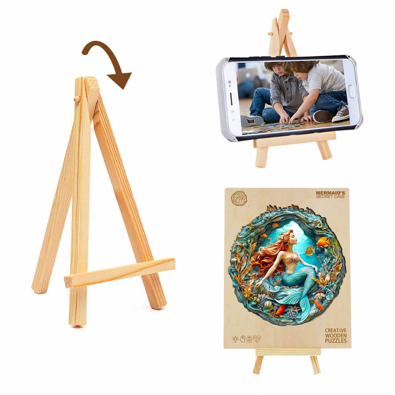 Wooden Jigsaw Puzzle - Mermaid's secret cave - Image 5