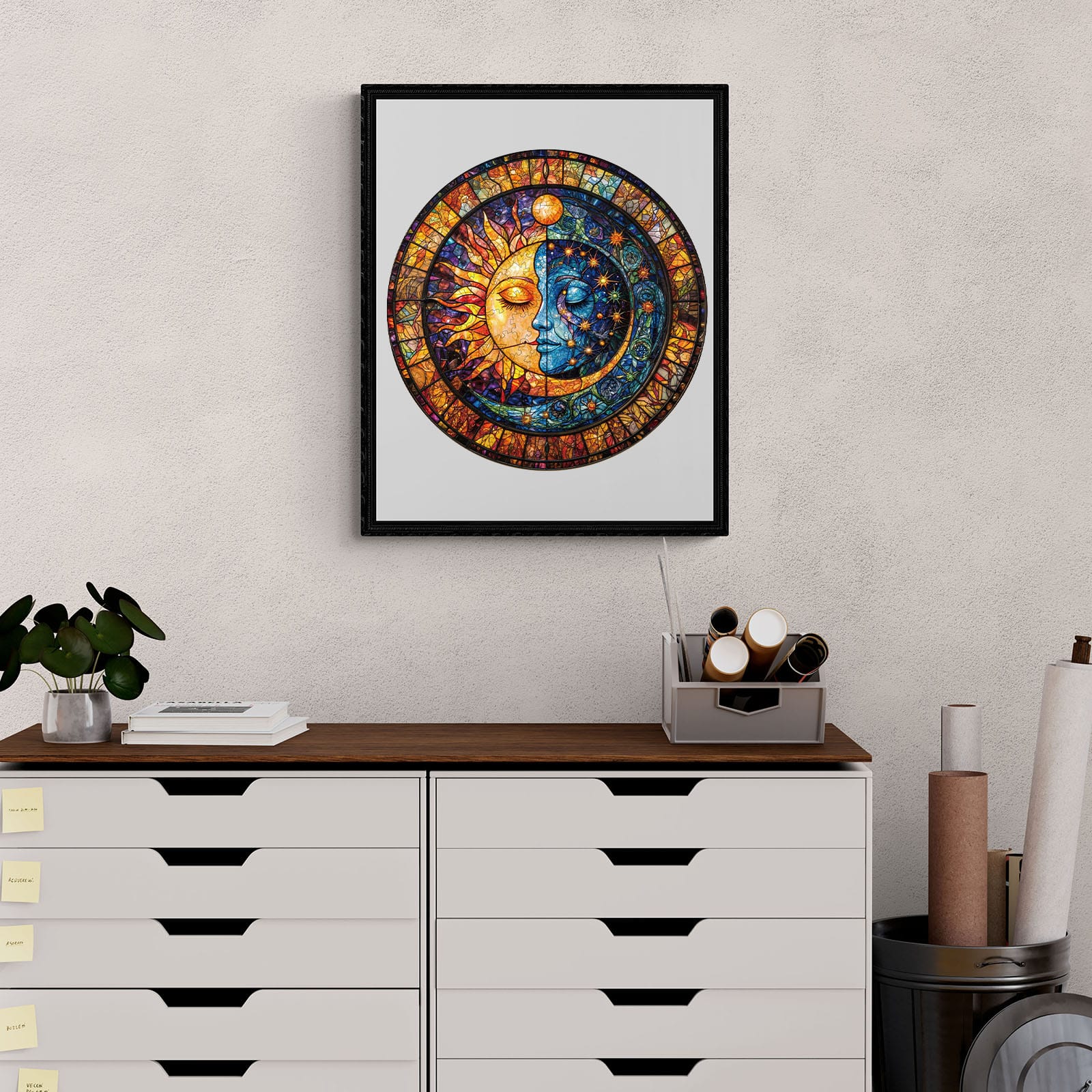 Wooden Jigsaw Puzzle - mesmerizing sun & moon - Image 8