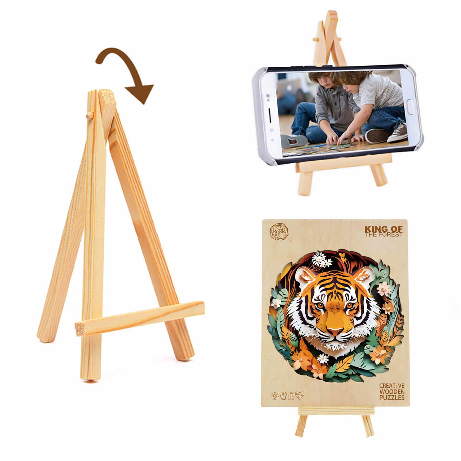 Wooden Jigsaw Puzzle - King of the Forest - Image 5