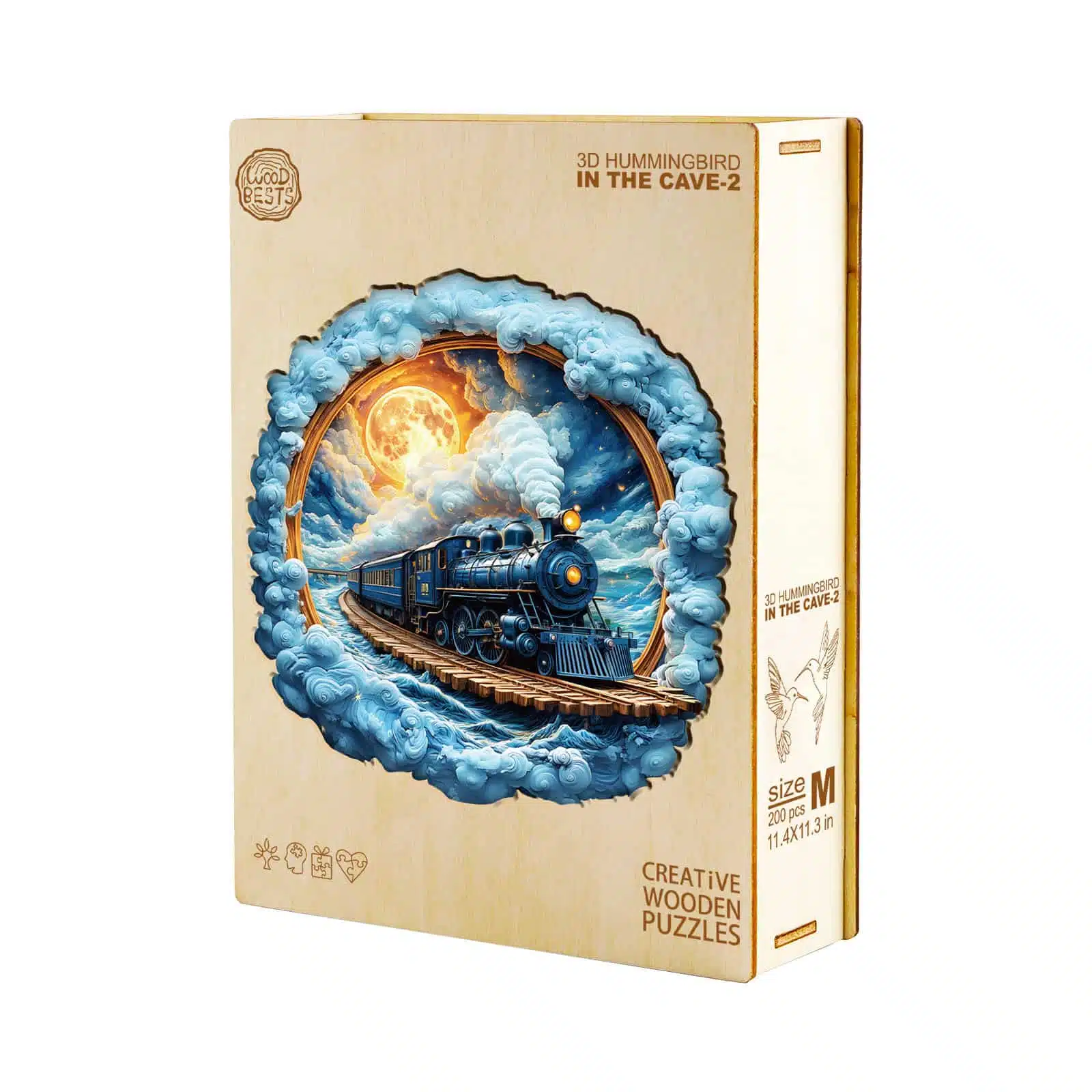 Wooden Jigsaw Puzzle - Moonlit Express - Image 3