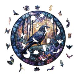 Alternative view of Wooden Jigsaw Puzzle - Mystic Raven