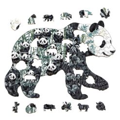 Alternative view of Wooden Jigsaw Puzzle - Panda Paradise