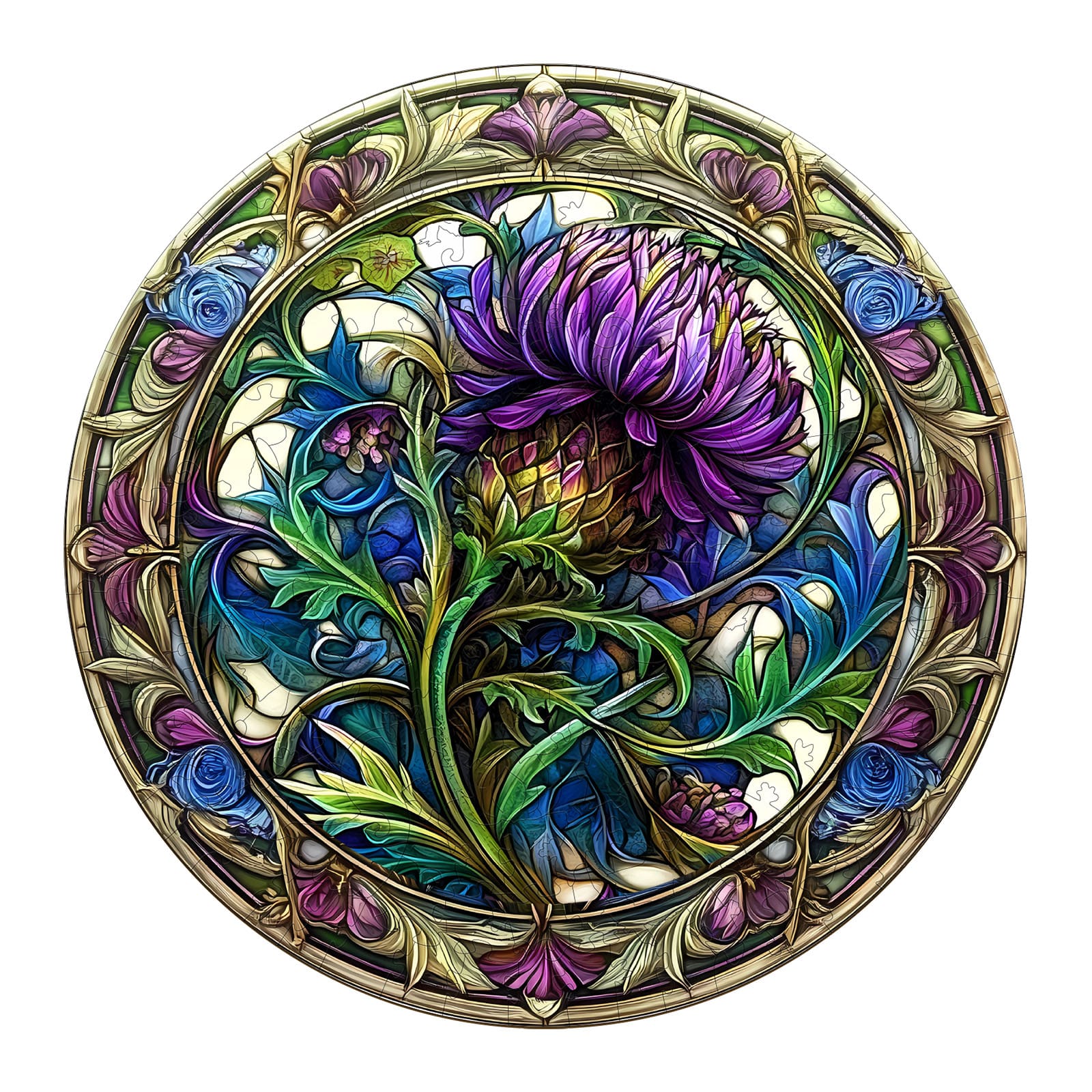 Wooden Jigsaw Puzzle - Scotch thistle