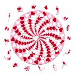 Alternative view of Wooden Jigsaw Puzzle - love-2