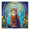 Wooden Jigsaw Puzzle - Stained glass cat