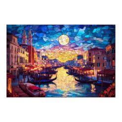 Wooden Jigsaw Puzzle - Stained glass starry night