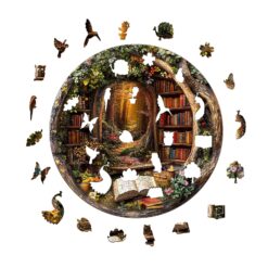 Alternative view of Wooden Jigsaw Puzzle - Tree House Library