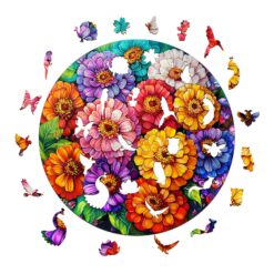 Alternative view of Wooden Jigsaw Puzzle - beautiful flowers