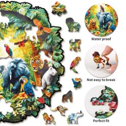 Alternative view of Wooden Jigsaw Puzzle - Animal Paradise