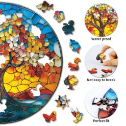 Alternative view of Wooden Jigsaw Puzzle - Radiant Blossom Tree