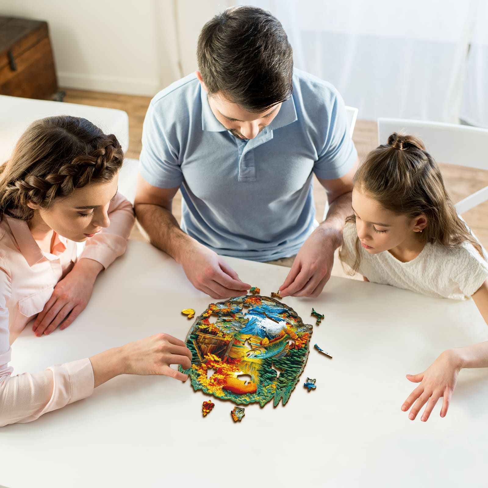 Wooden Jigsaw Puzzle - rural lakeside - Image 6