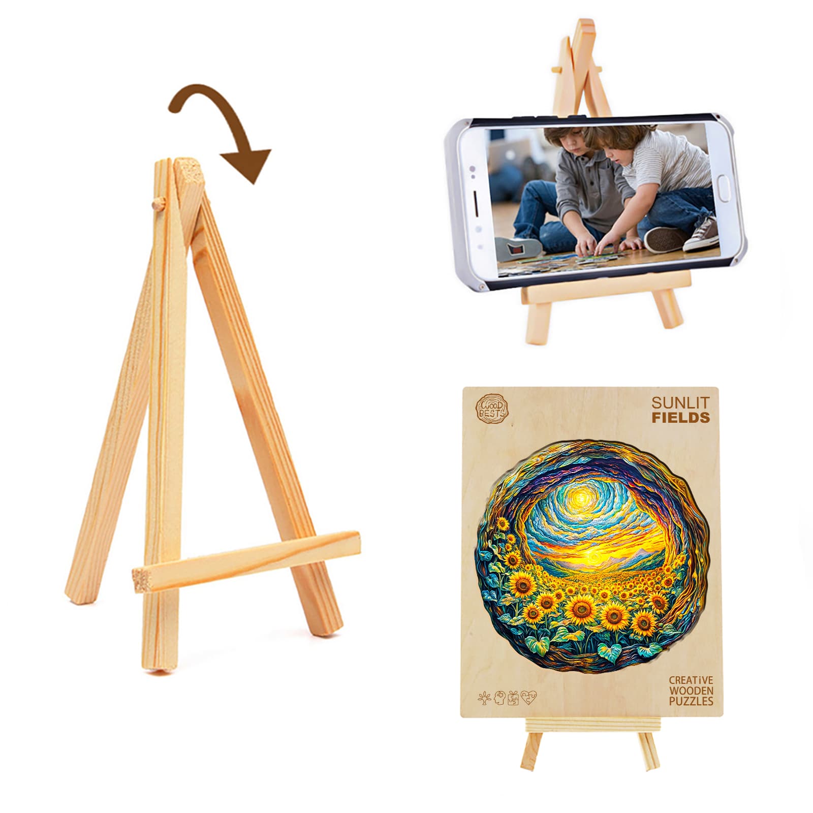 Wooden Jigsaw Puzzle - Sunflower Serenity - Image 4