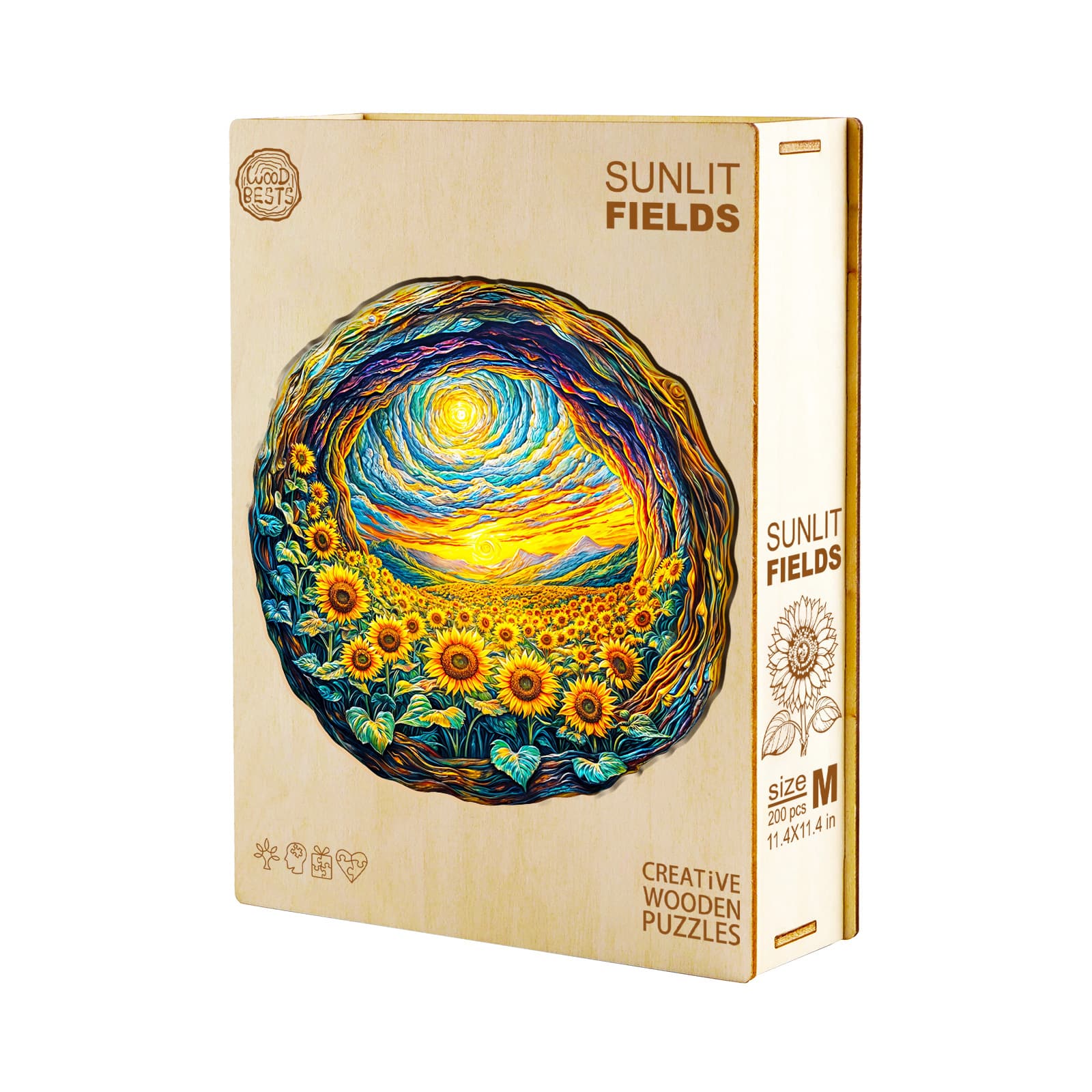 Wooden Jigsaw Puzzle - Sunflower Serenity - Image 3
