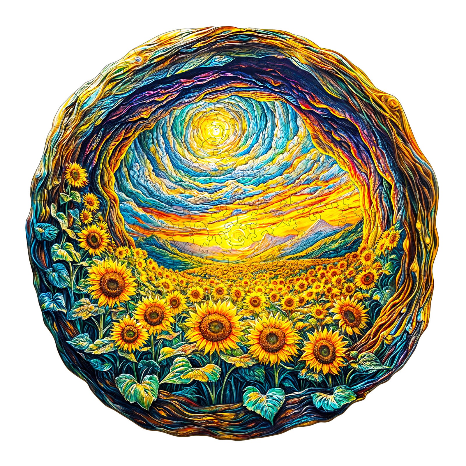 Wooden Jigsaw Puzzle - Sunflower Serenity