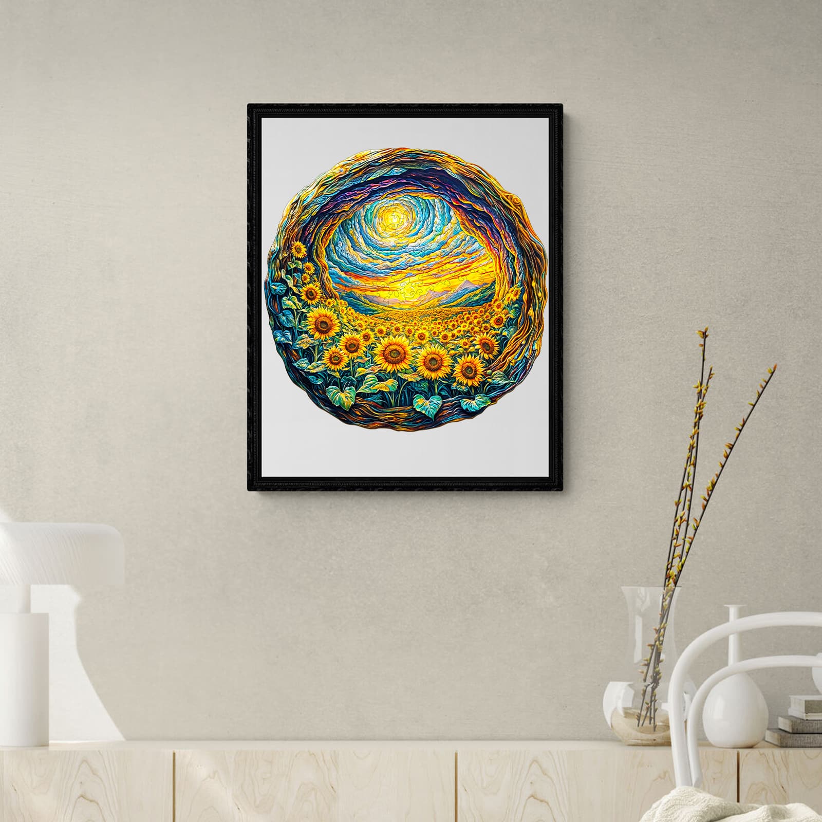 Wooden Jigsaw Puzzle - Sunflower Serenity - Image 9