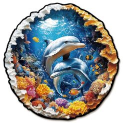 Wooden Jigsaw Puzzle - Underwater Dolphin Paradise