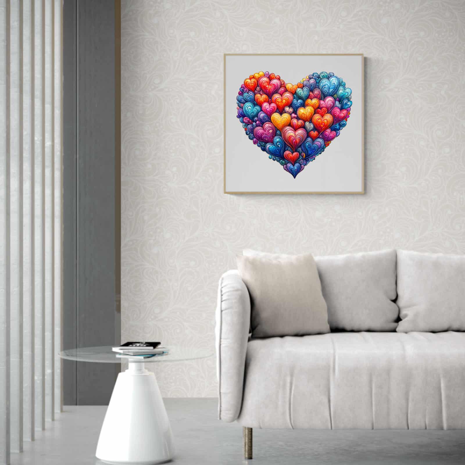 Wooden Jigsaw Puzzle - Vibrant Heart of Love - Image 7