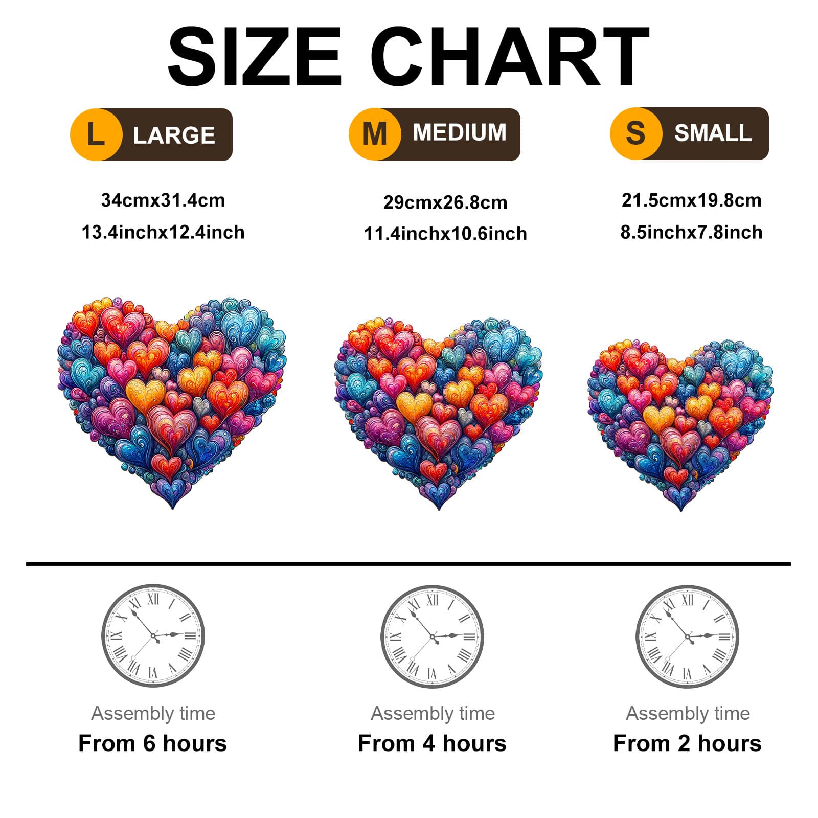 Wooden Jigsaw Puzzle - Vibrant Heart of Love - Image 5