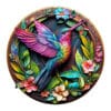 Wooden Jigsaw Puzzle - vibrant hummingbird