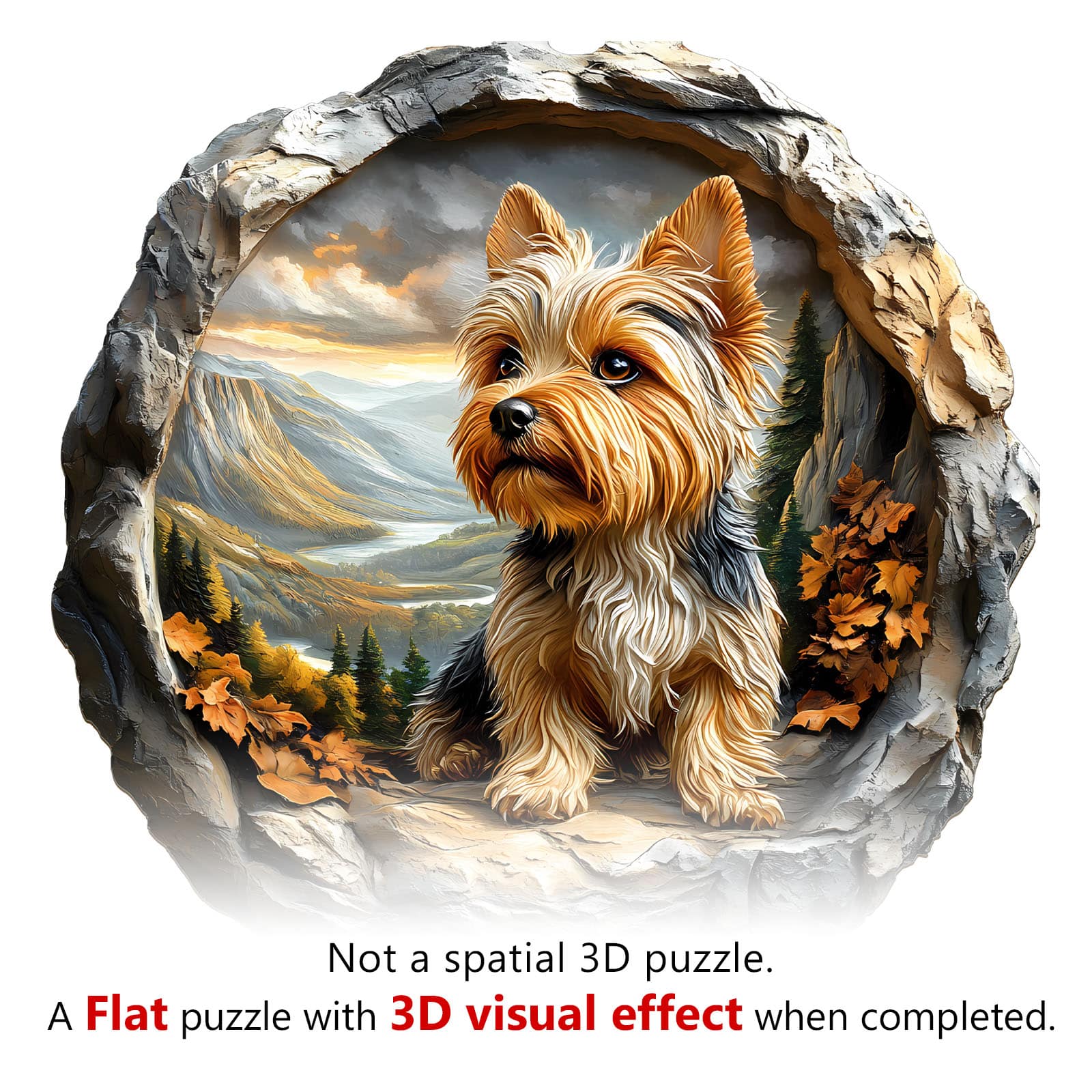 Wooden Jigsaw Puzzle - Yorkshire Terrier in Nature - Image 7