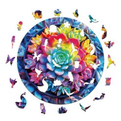Alternative view of Wooden Jigsaw Puzzle -3D Succulent Plants
