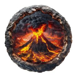 Wooden Jigsaw Puzzle - 3D Volcanic Eruption