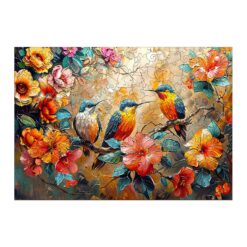 Wooden Jigsaw Puzzle - Hummingbird Garden