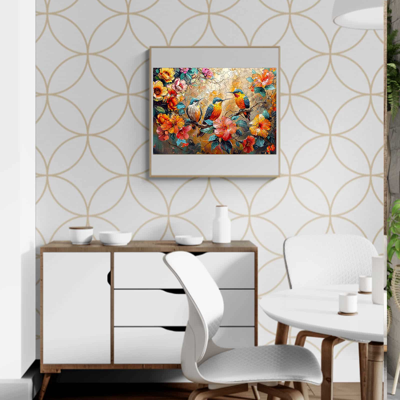 Wooden Jigsaw Puzzle - Hummingbird Garden - Image 8