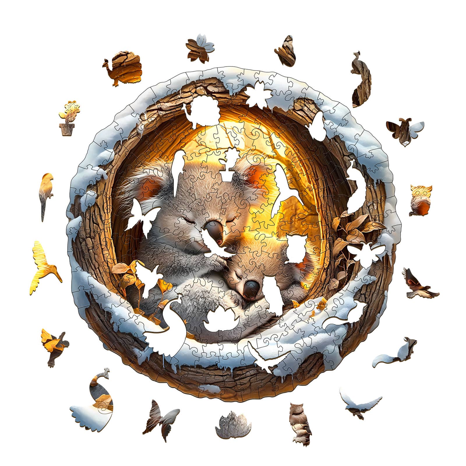 Wooden Jigsaw Puzzle - Sleeping Koala - Image 2