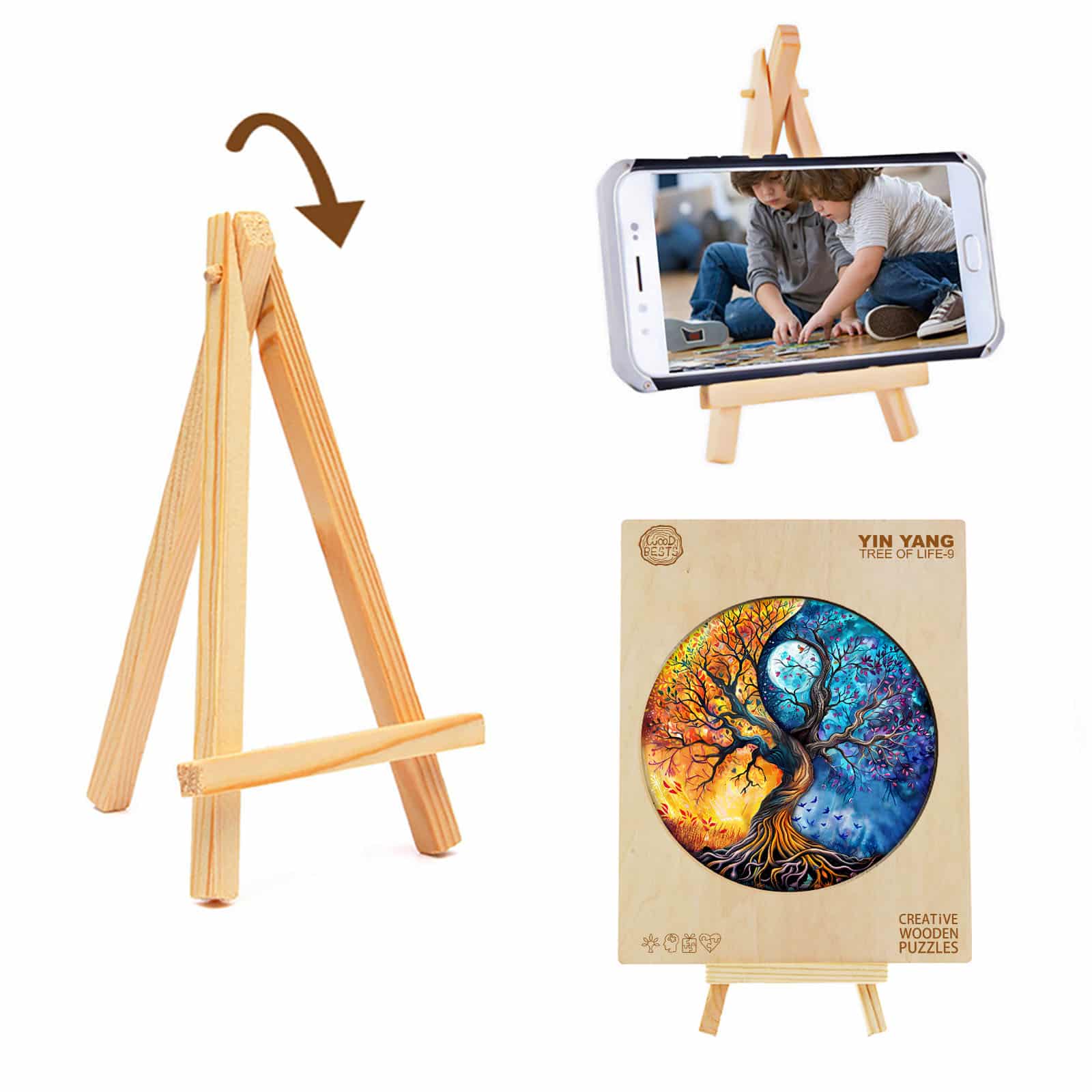 Wooden Jigsaw Puzzle - YIN YANG TREE OF LIFE 9 - Image 4